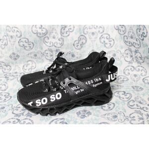 Just SoSo Running‎ Tennis Shoes Black Size 7/ 38 Breathable Athletic Sneakers